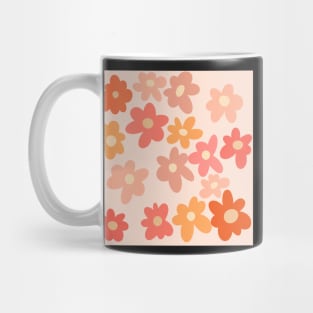 Groovy 70s Retro Mod Flowers Mug